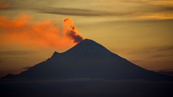 smoking volcano